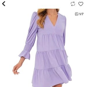Tuckernuck Lilac Tiered Long Sleeve Dress